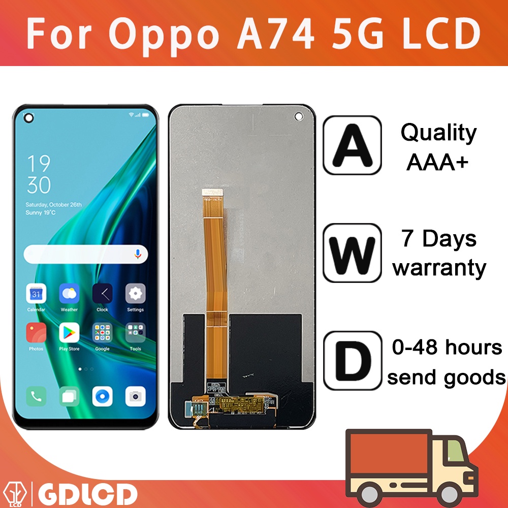 อะไหล่หน้าจอสัมผัส LCD แบบเปลี่ยน สําหรับ Oppo A74 5G