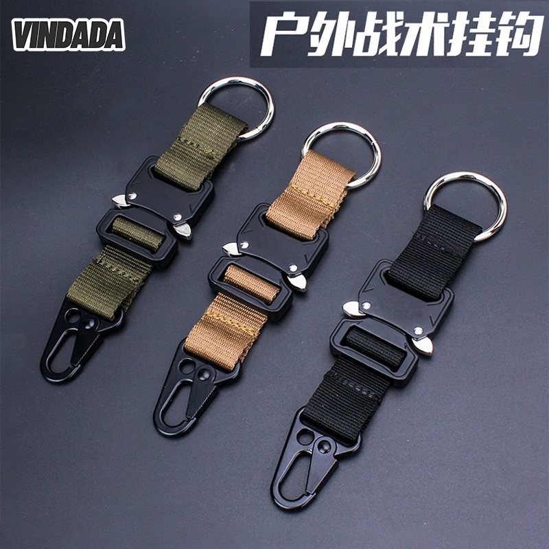 ยุทธวิธี Cobra ตะขอมัลติฟังก์ชั่น molle ระบบกระเป๋าจี้ไทเทเนียมอัลลอยด์รถพวงกุญแจ Carabiner งอยปากหัวเข็มขัด