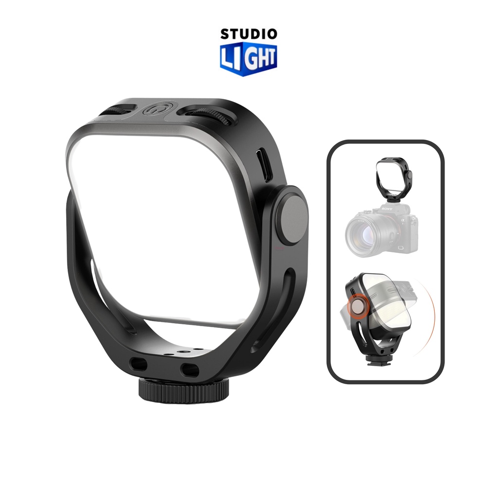 Ulanzi VL-66 360° ไฟLED ติดหัวกล้อง ขนาดเล็กพกพาสะดวก Rotatable  ไฟไลฟ์สดถ่ายภาพ ถ่ายวีดิโอ