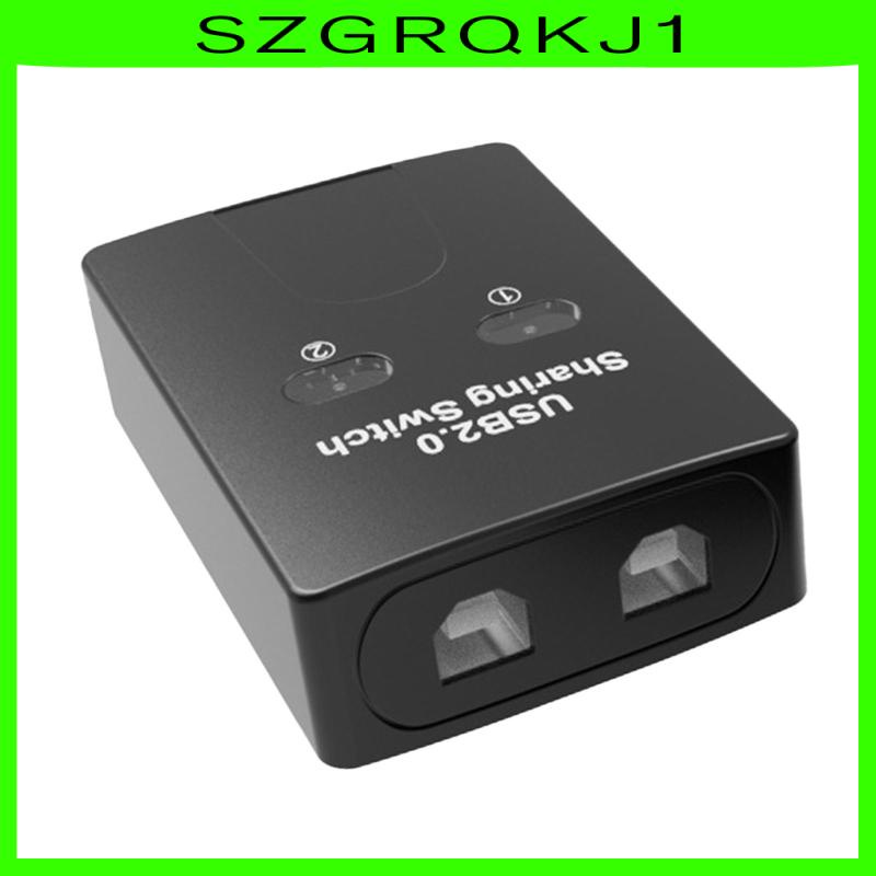 [szgrqkj1] อะแดปเตอร์แบ่งปันเครื่องพิมพ์ 2 in 1 พร้อมปุ่มสวิตช์ USB 2.0 2 สําหรับคอมพิวเตอร์ PC