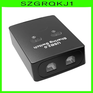 [szgrqkj1] อะแดปเตอร์แบ่งปันเครื่องพิมพ์ 2 in 1 พร้อมปุ่มสวิตช์ USB 2.0 2 สําหรับคอมพิวเตอร์ PC