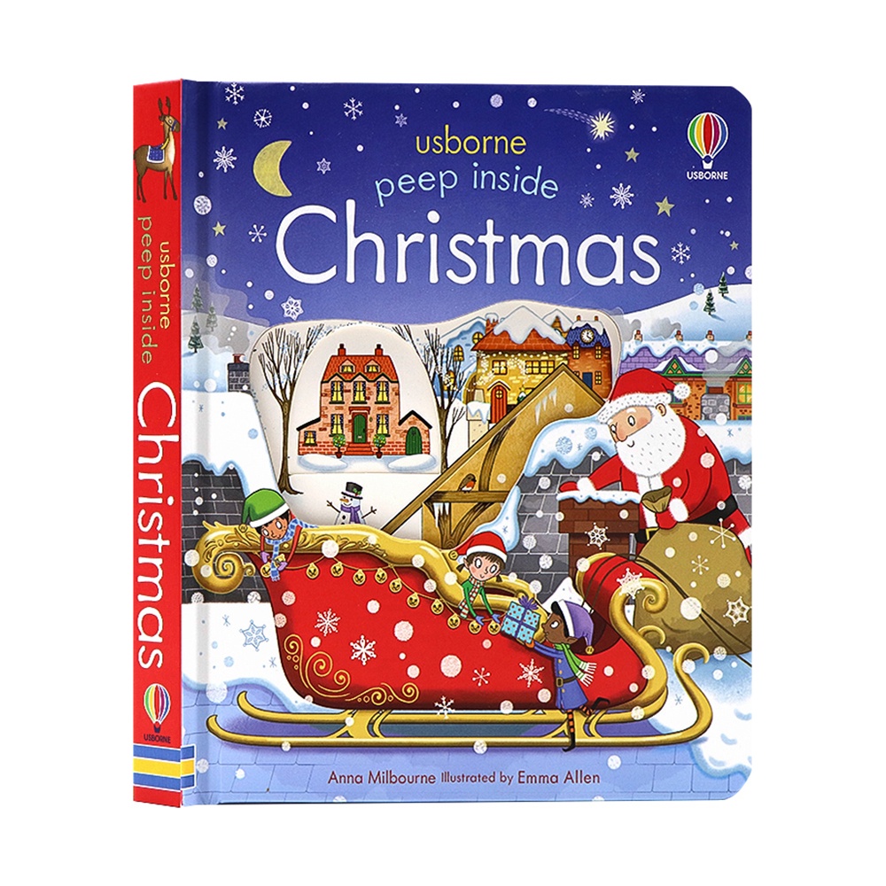 Usborne Peep Inside Christmas Children Hardcover Educational Interactive Book Birthday Present Christmas Gift