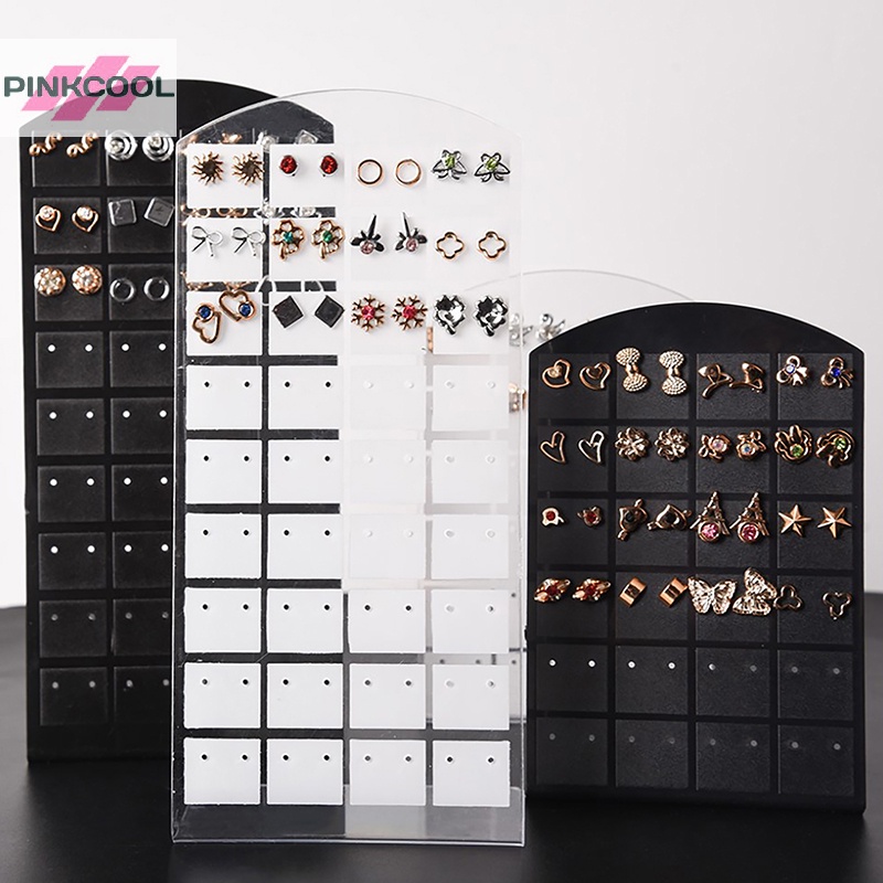 Pinkcool กล่องเก็บเครื่องประดับ ต่างหู สร้อยคอ 48 72 ช่อง แบบพกพา