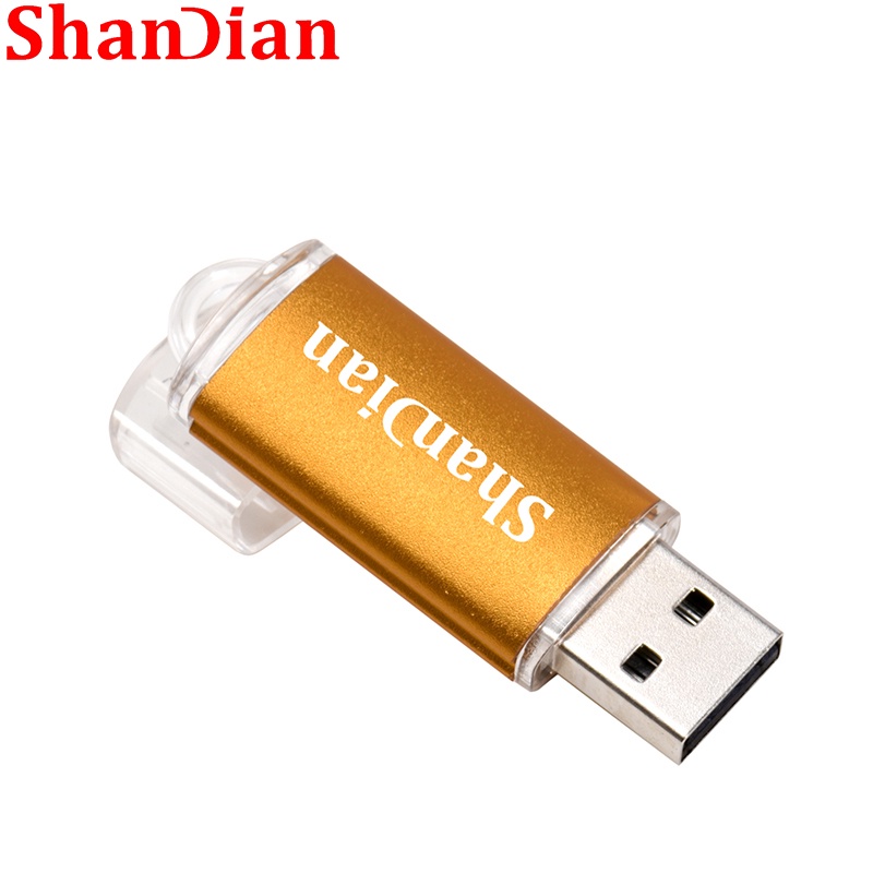 Shandian พวงกุญแจ แฟลชไดรฟ์ USB 2.0 64GB 32GB กันน้ํา 16GB 8GB Mini U Disk 4GB