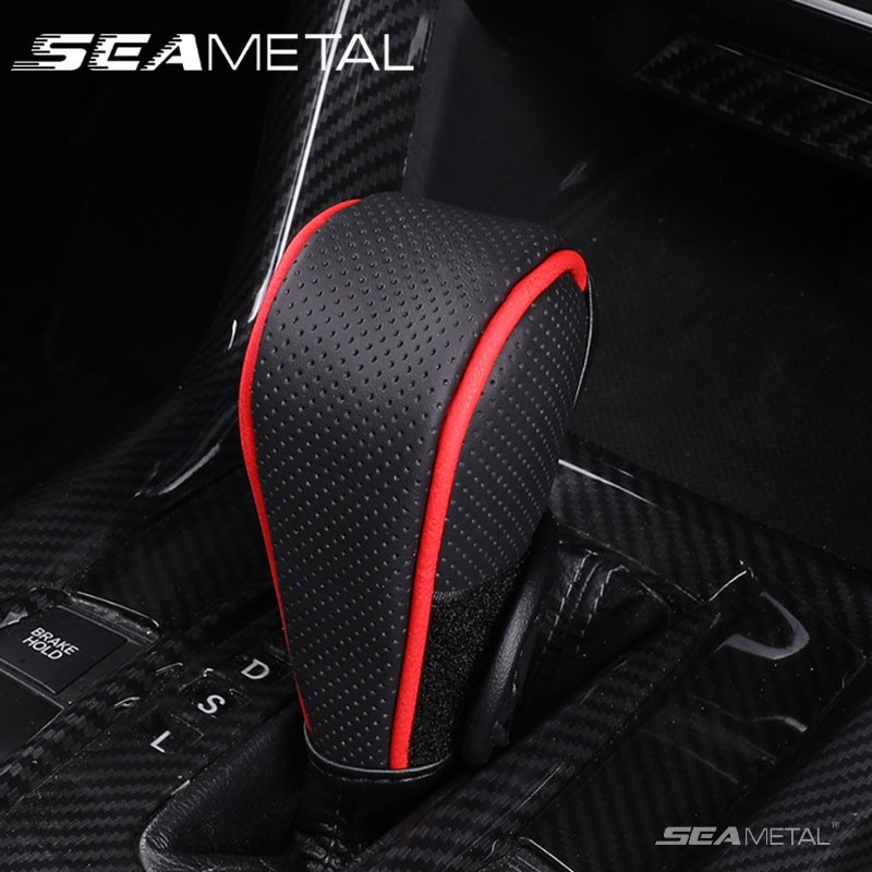 Seametal ปลอกหนังหุ้มหัวเกียร์รถยนต์ ดูดซับเหงื่อ ระบายอากาศ