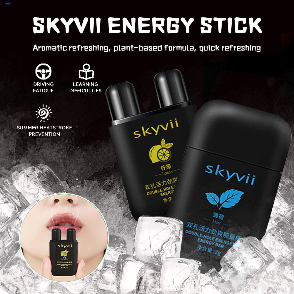 Skyvii ทำความสะอาดตับจมูกกล่องสมุนไพร Refreshing Stick Cool Nostril Anti-sleeping ดูด Nasal Inhaler olav