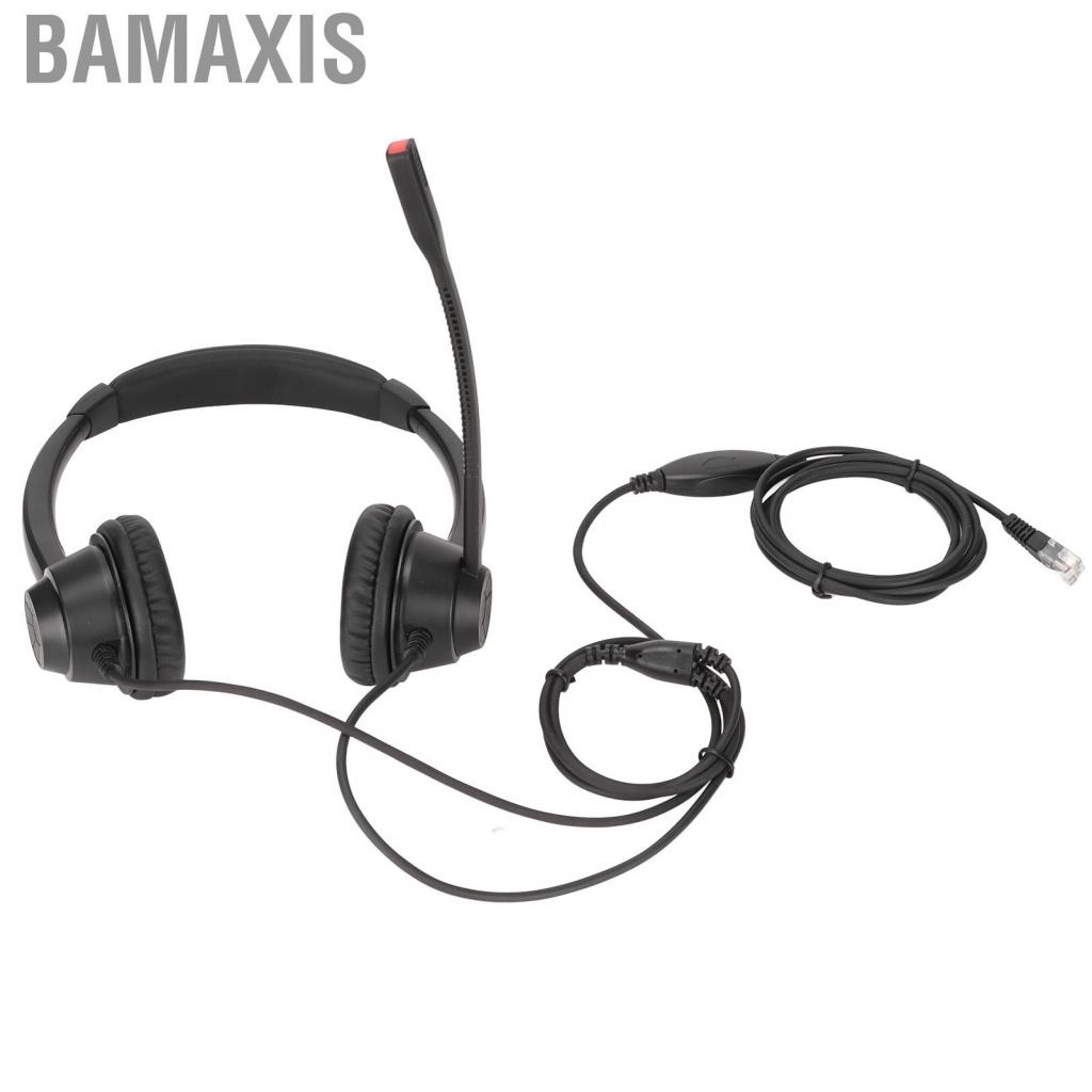 Bamaxis ชุดหูฟังโทรศัพท์ตั้งโต๊ะ RJ9 Office รองรับการตัดเสียงรบกวนแบบสองข้าง