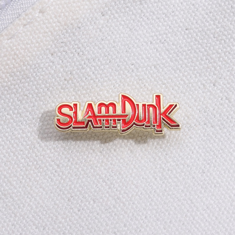เข็มกลัดโลหะ รูปมังงะ SLAM DUNK เครื่องประดับแฟชั่น สําหรับติดกระเป๋าเป้สะพายหลัง โรงเรียนมัธยม บาสเก็ตบอล