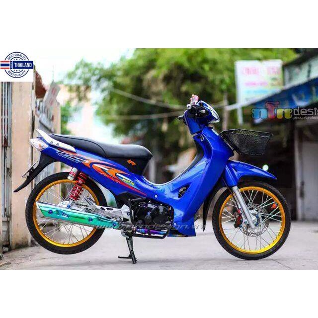 สติ๊กเกอร์ wave125 สติกเกอร์ติดรถ ใส่กั เวฟ125อาร์ WAVE125r year2003 สีฟ้า  สติ๊กเกอร์ลายแต่ง Honda 