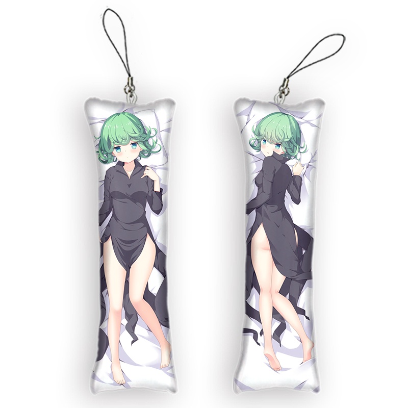 One PUNCH MAN Tatsumaki จี้ Dakimakura มินิ พวงกุญแจ อะนิเมะ ร่างกาย พวงกุญแจ แขวนโทรศัพท์ จี้คอสเพล