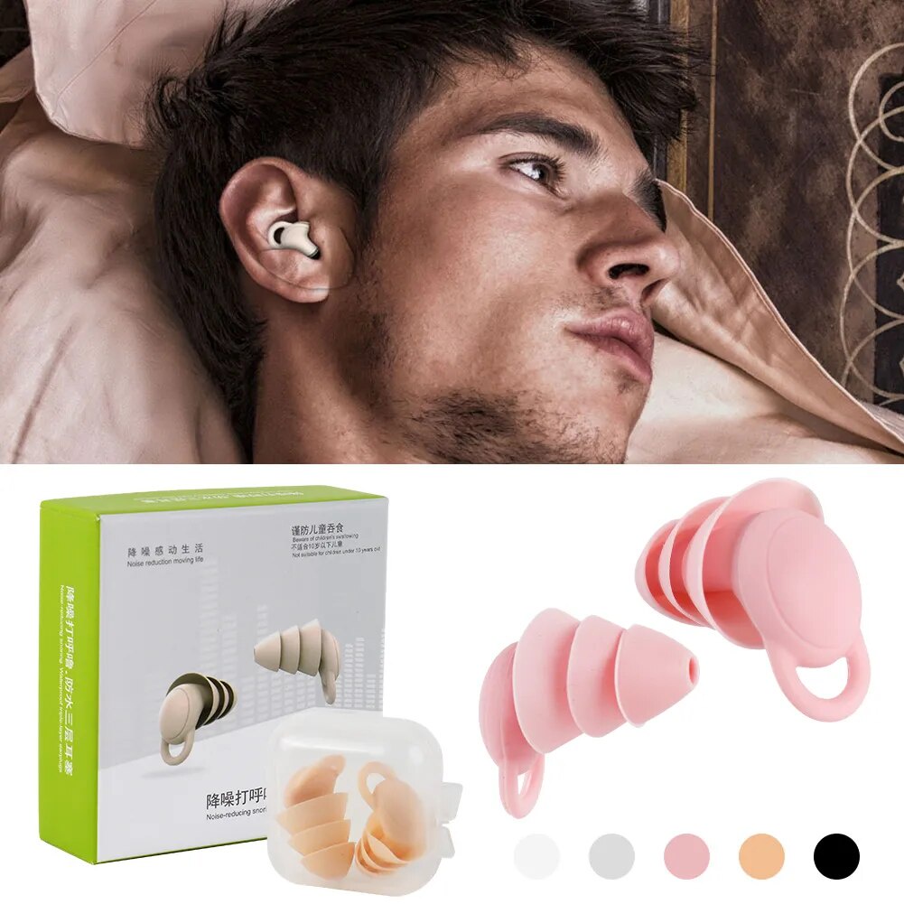 Soundproof Earplugs For Sleeping Soft Silicone Sleeping Ear Plugs Anti-Noise Protection Earplugs for