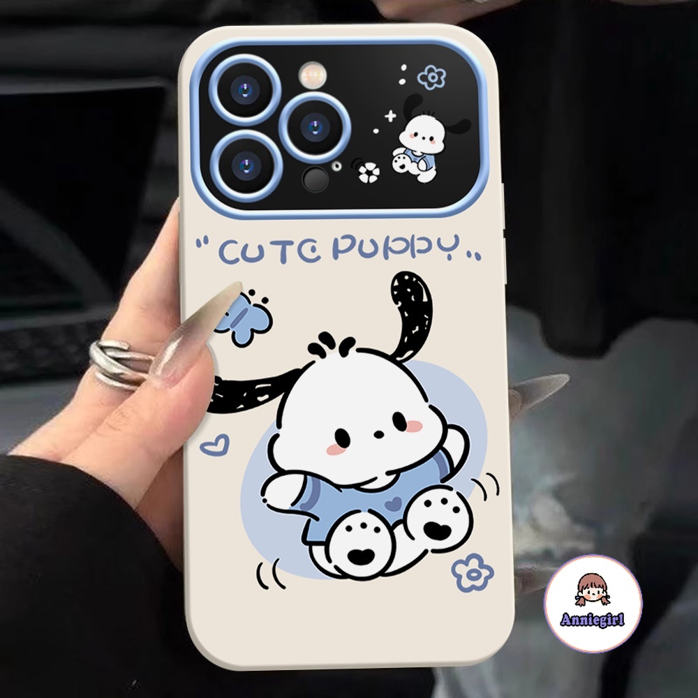 เคสโทรศัพท์มือถือ แบบนิ่ม ลายลูกสุนัข Pochacco ป้องกันเลนส์กล้อง สําหรับ IPhone 11 13 12 14 Pro MAX 15 Pro MAX XS MAX XR 7 8Plus 7G SE 2020 SE3