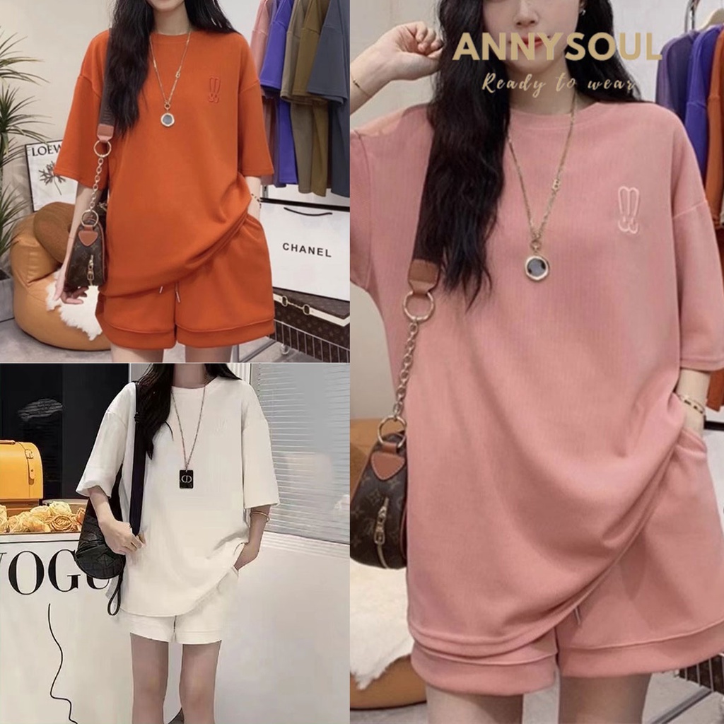 พร้อมส่ง ชุดเข้าเซ็ท 2 ชิ้น สำหรับอยู่บ้าน งานสวยเรียบง่าย
