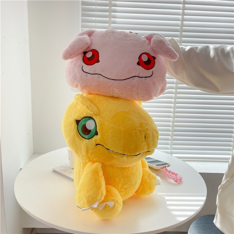 หมอนตุ๊กตายัดนุ่น รูปการ์ตูน Digimon Yagumon ของเล่นสําหรับเด็ก