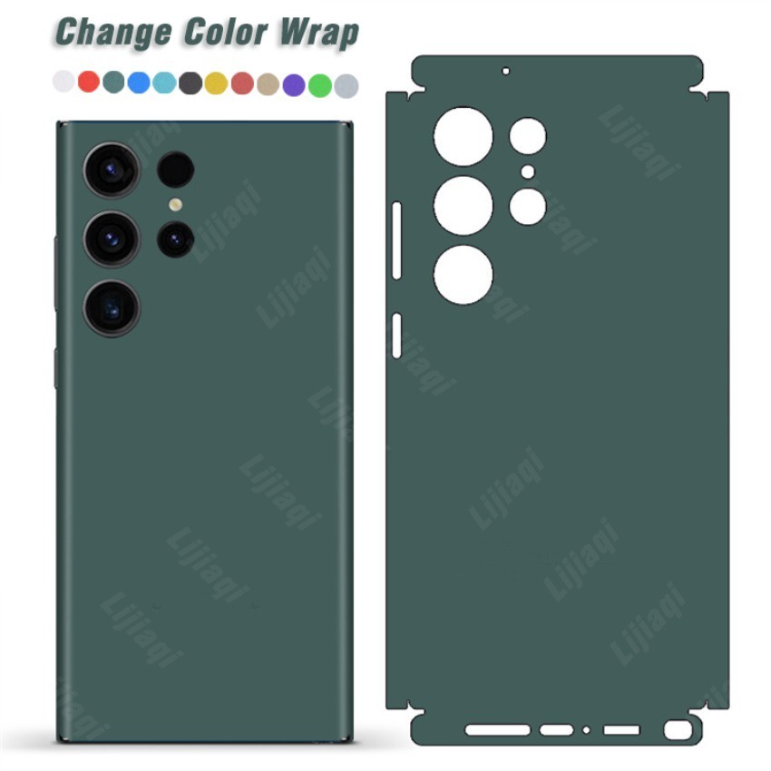 สติ๊กเกอร์ ผิวหนัง เปลี่ยนสี สําหรับ Samsung Galaxy S22 S23 S24 S25 Ultra