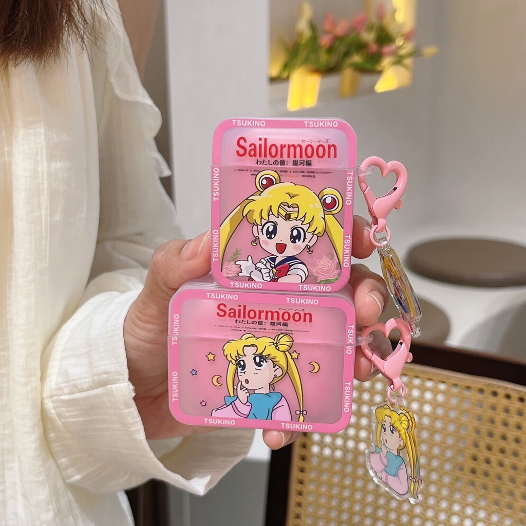 เคสหูฟังบลูทูธไร้สาย ซิลิโคนนิ่ม Tpu ใส กันรอยขีดข่วน ลายการ์ตูนเซเลอร์มูน สําหรับ AirPods 1 2 3 Pro2 2022