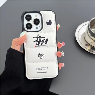 แนวโน้มแฟชั่น stusy Black Ball 8 Graffiti Down แจ็คเก็ตคู่เคสโทรศัพท์เหมาะสําหรับ IPhone17 17AIR 16 16P 16PM 16Plus 15 15P 15PM 14 14P 13 13P 13PM 12 12PM 11 11PM X XR MAX