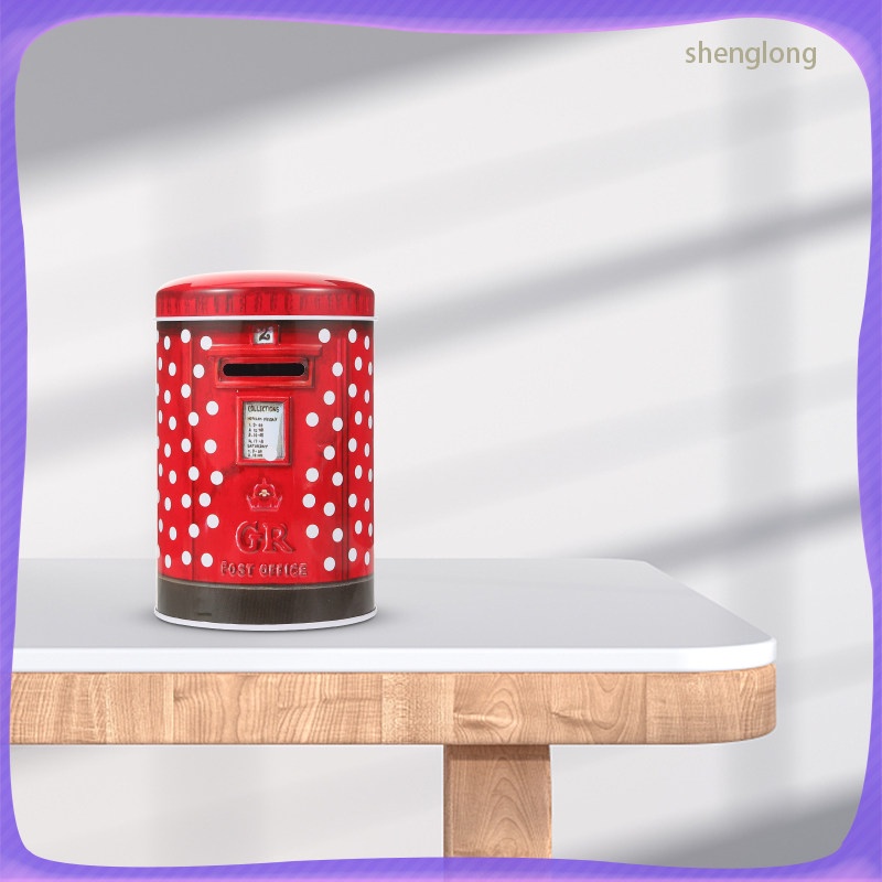 Tinplate กล่องเงินเครื่อง Candy Jar Bank Palette Piggy เด็ก Gumball ปลอดภัย Big shenglong