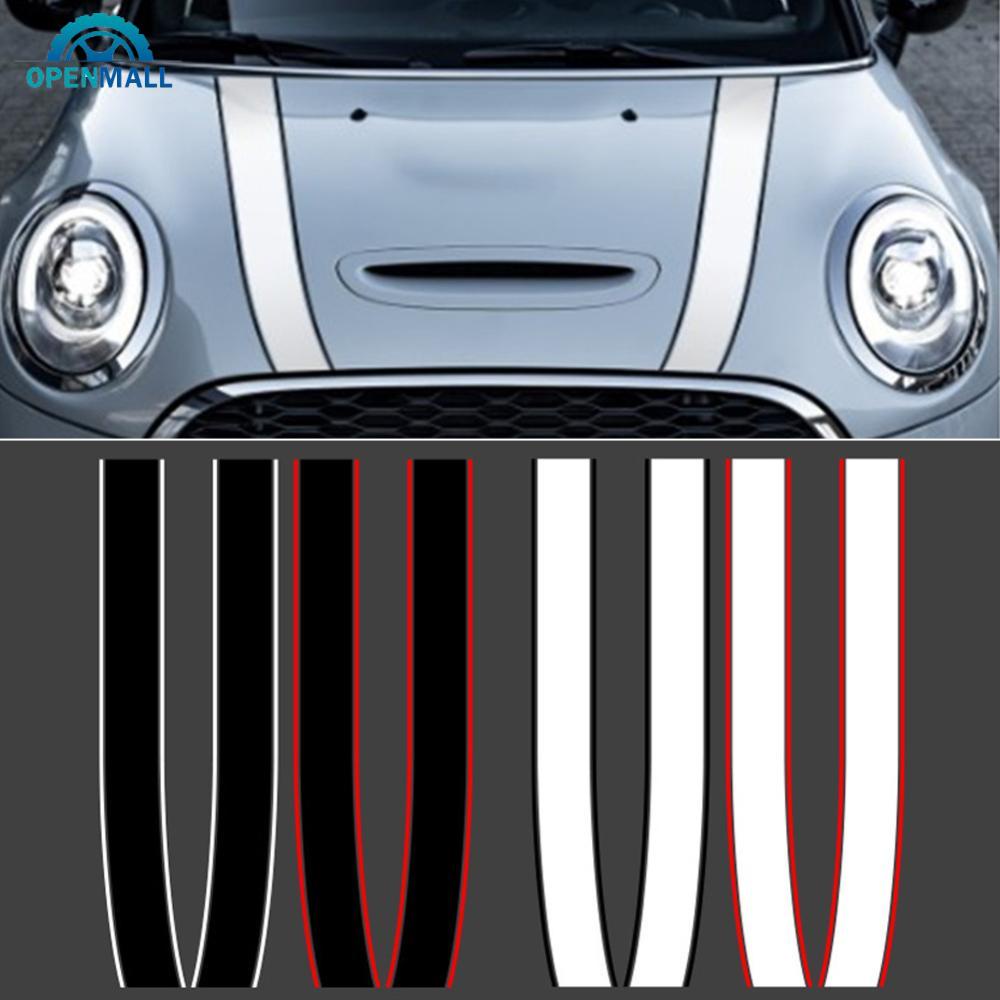 Openmall สติกเกอร์ตกแต่งกระโปรงหน้ารถยนต์ ลายทาง สําหรับ Mini Cooper S JCW R55 R56 R60 R61 F54 F55 F56 F60 Countryman F7T6