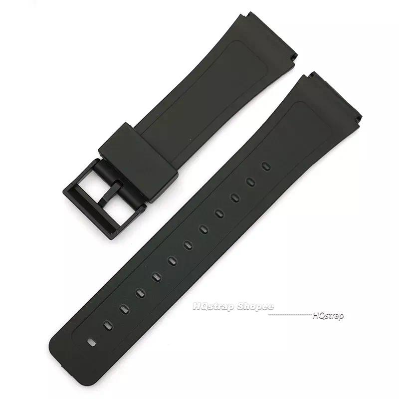 สายนาฬิกาข้อมือซิลิโคนเรซิ่น PU สําหรับ CASIO Watch Band 12 มม. 14 มม. 16 มม. 18 มม. 20 มม. 22 มม. W800H SGW400 F91W F84 F105 108 A158 168 AE1200 1300