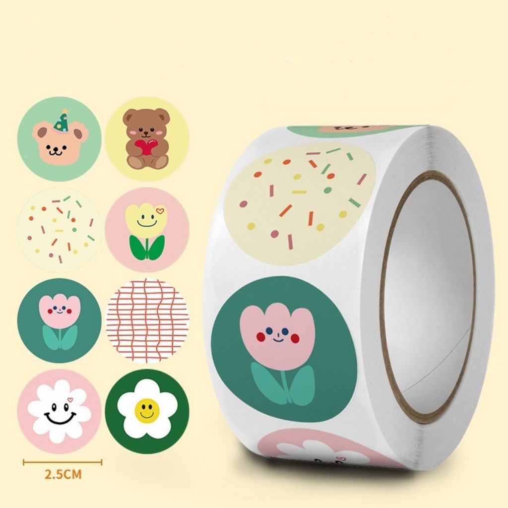 C237 สติ๊กเกอร์ Thank You 500 ชิ้น/ม้วน​ สําหรับตกแต่งสแครบบุ้ค​ สติ๊กเกอร์ขอบคุณ ThankyouSticker​ สติ๊ก​เ​กอ​ร์ติด​กล่