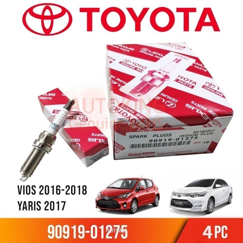 หัวเทียนอิริเดียม 90919-01275 (SC16HR11) - Vios Superman Dual VVTi Yaris Altis Avanza 2017-2018 4 ชิ้น