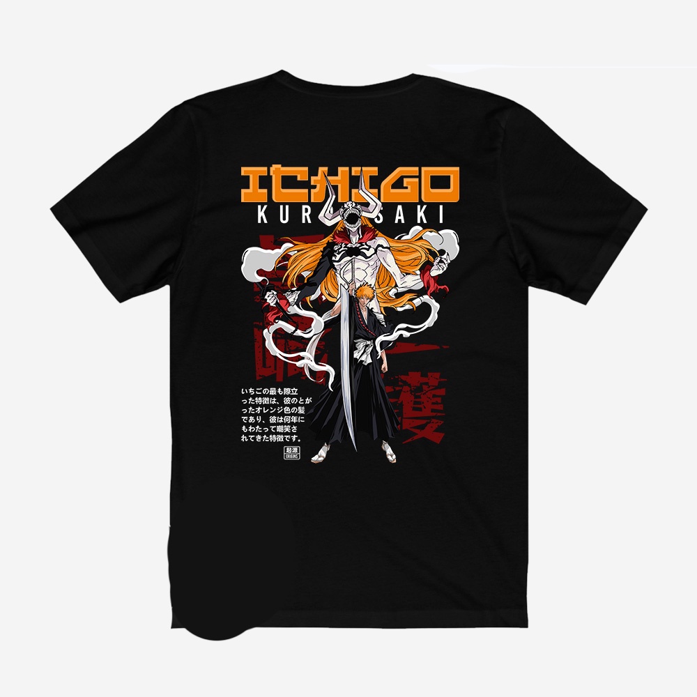 Bleach Cosplay T shirt Ichigo Kurosaki Costume Tops Short Sleeve Anime Tee Shirt Graphic Casual Unis