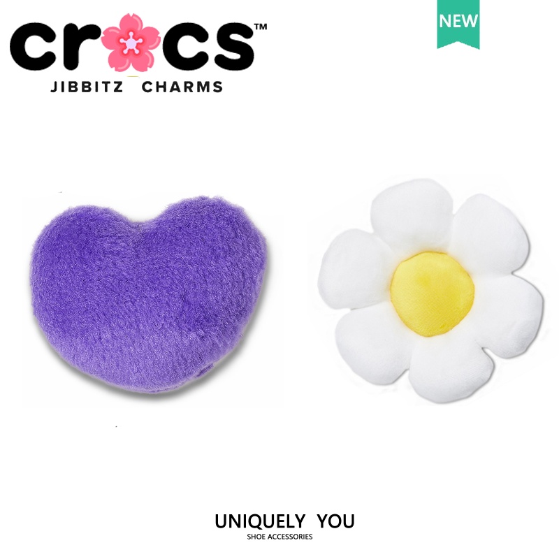 jibbitz crocs แท้ หัวเข็มขัด รูปดอกทานตะวันน่ารัก สีม่วง สําหรับตกแต่งรองเท้า Crocs
