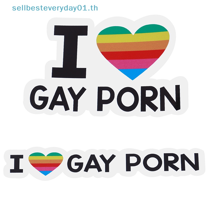 &amp; Sellbest &amp; I Love Gay Porn Sex LGBT Lesbian สติกเกอร์ไวนิล สําหรับติดตกแต่งรถจักรยาน &lt; OD&gt;