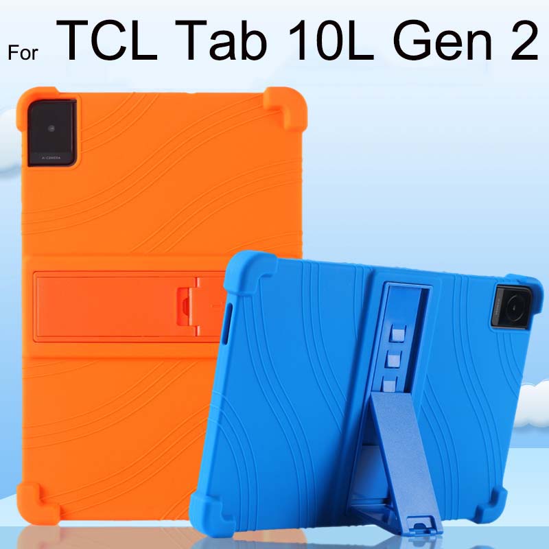 เคสซิลิโคนนิ่ม กันกระแทก พร้อมขาตั้ง สําหรับ TCL Tab 10L Gen 2 Tab10LGen2 Gen2 case