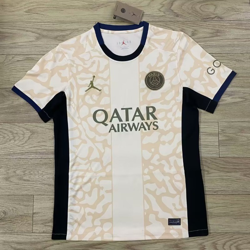 เสื้อกีฬาแขนสั้น ลายทีมชาติฟุตบอล Paris Four Guest Jersey S-XXL 23-24 ชุดเหย้า แห้งเร็ว สําหรับผู้ชาย
