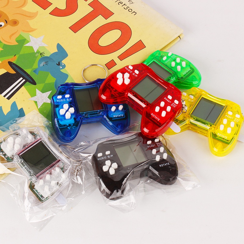 Tetris พวงกุญแจแคปซูลวิดีโอเกม แบบมือถือ ขนาดเล็ก