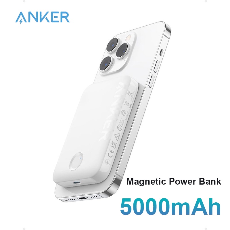 Anker 321 MagGo แบตเตอรี่ 5000mAh ที่ชาร์จแม่เหล็กไร้สาย แบบพกพา (PowerCore Magnetic 5K)