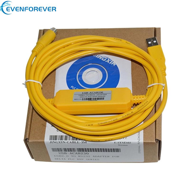 สายเคเบิลดาวน์โหลดข้อมูล EV USB-DVP USB-ACAB230 DVP ES EX EH EC Series USBACAB230