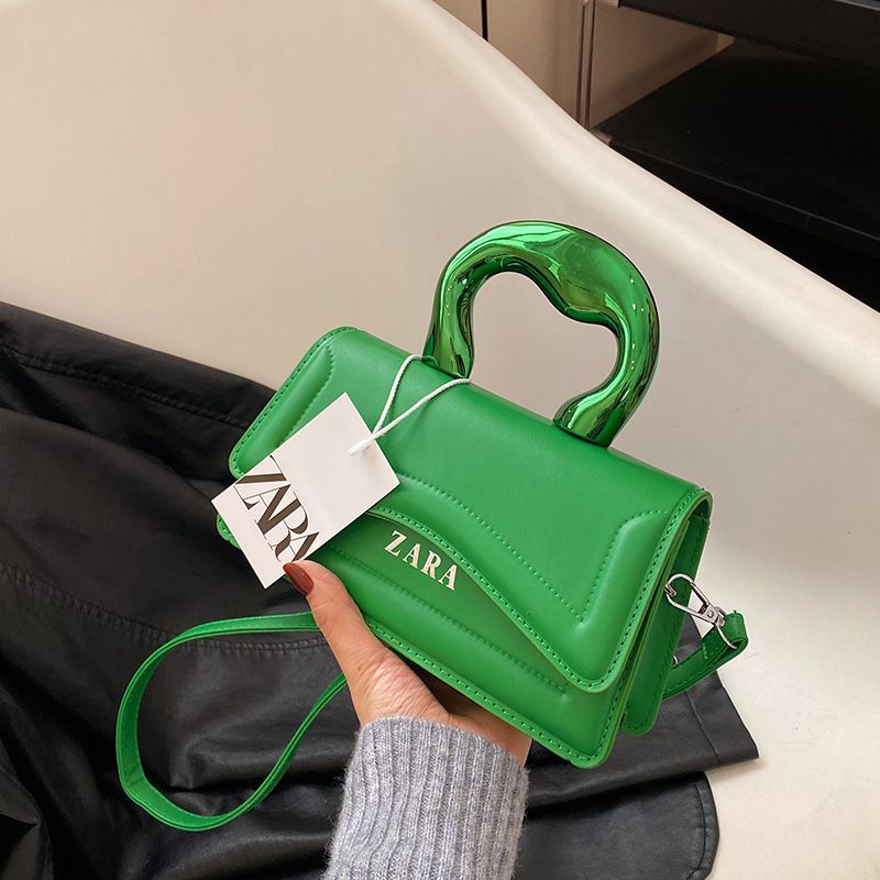 Zara กระเป๋าสะพายไหล่ กระเป๋าถือ ทรงสี่เหลี่ยม ขนาดเล็ก สีพื้น แฟชั่นฤดูใบไม้ผลิ สําหรับสตรี 2023