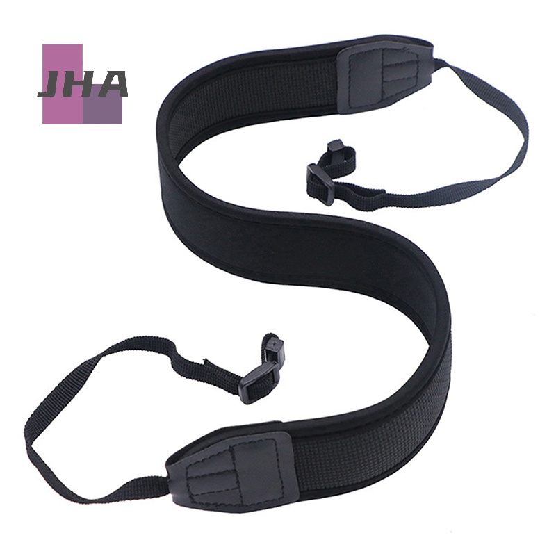 [JHA] สายคล้องคอ สายคล้องไหล่ แบบหนา กันลื่น สีดํา สําหรับกล้องดิจิทัล DSLR