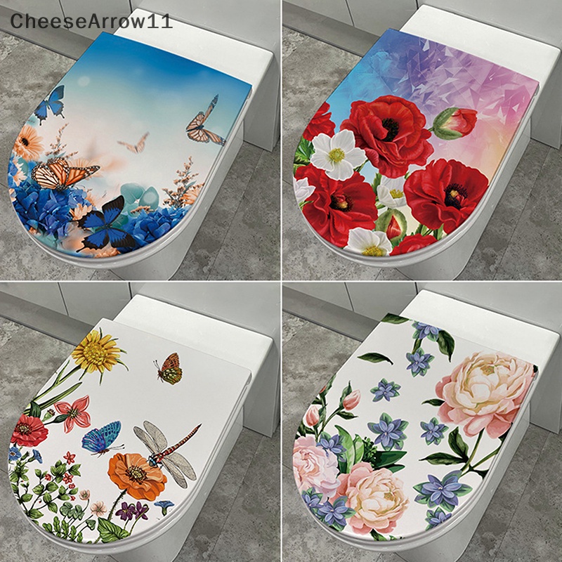 CHE Rose ดอกไม้รูปแบบสติกเกอร์ห้องน้ําสติ๊กเกอร์ตกแต่งห้องน้ํา Self-กาว Paings สติกเกอร์ PVC ที่ถอดออกได้ TH