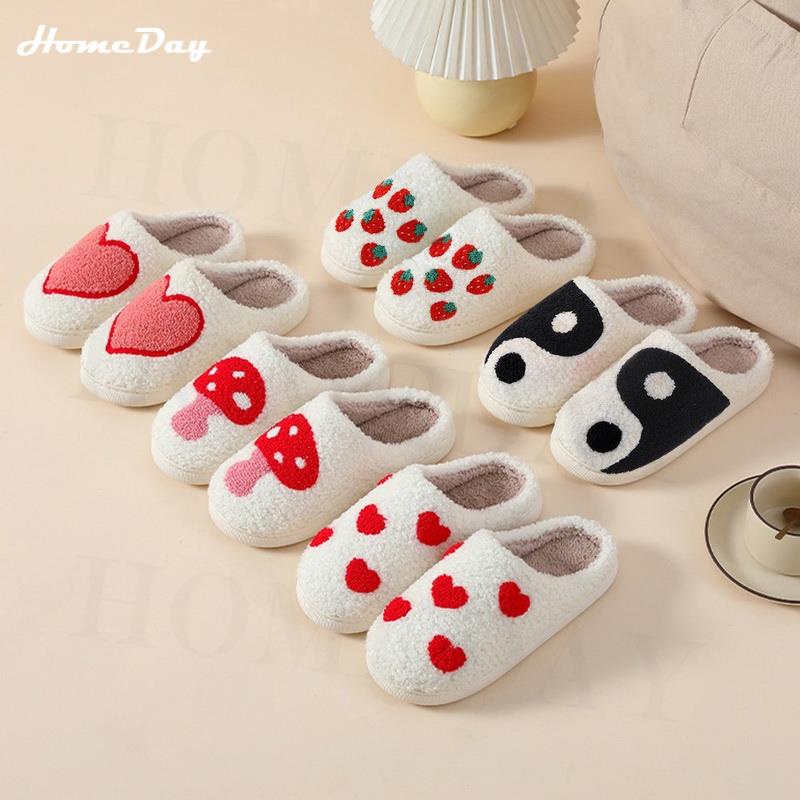 Halloween รองเท้าแตะ ผ้าฝ้าย ลายการ์ตูนเห็ดน่ารัก กันลื่น เหมาะกับใส่ในบ้าน วันฮาโลวีน สําหรับผู้ชาย และผู้หญิง