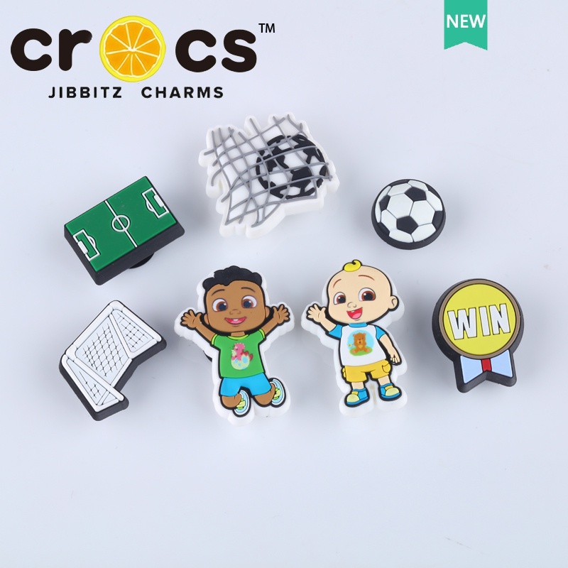 JIBBITZ cross charms ตัวติดรองเท้า ฟุตบอลการ์ตูน ตัวติดรองเท้า cross