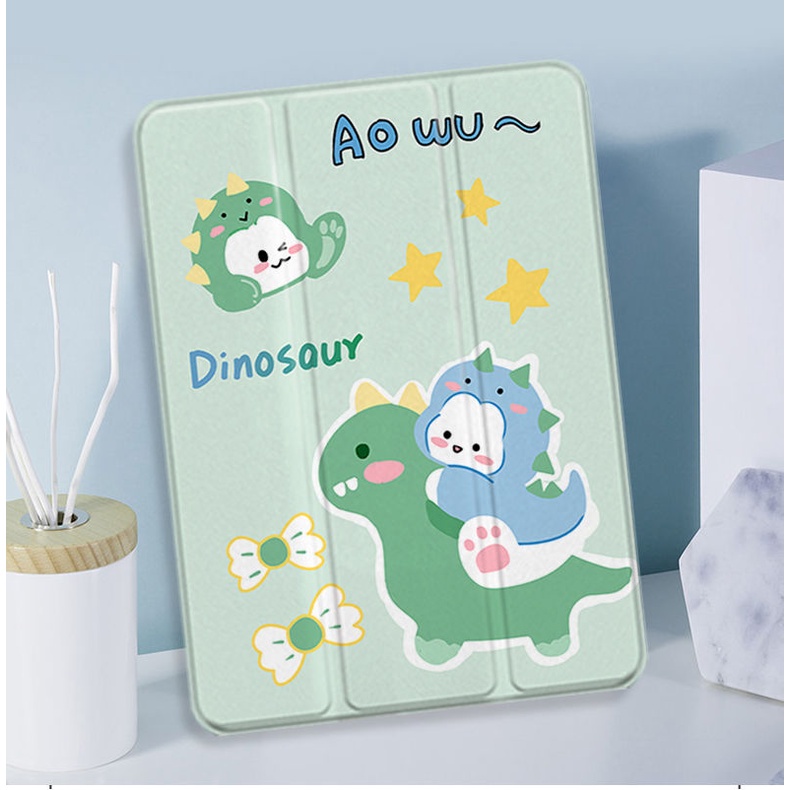 เคสซิลิโคน Tpu ลายการ์ตูนไดโนเสาร์ สําหรับ iPad Gen10 Gen9 Gen8 Gen7 Gen6 Gen5TPU 2020 Air5 Air4 iPad 2020 2021 Pro 11