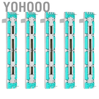 Yohooo 5 ชิ้นโพเทนชิโอมิเตอร์แบบสไลด์ B10K คู่ช่องเฟดเดอร์ผสมตรง