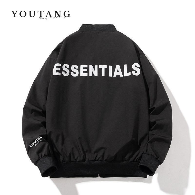 YOUTANG เสื้อแจ็กเก็ตกีฬาลําลอง คอปกตั้ง กันน้ํา ทรงหลวม อเนกประสงค์ สไตล์เรโทร สําหรับคู่รัก