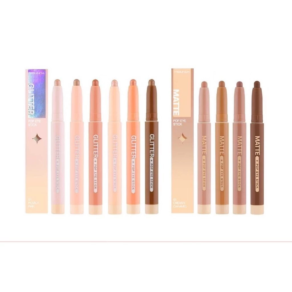 ♦️ของแท้·ส่งด่วน·ถูก♦️Mei Linda Pop Eye Stick Glitter & Matt #MC3117 #MC3118:meilinda เมลินดา ป๊อป อายแชโดว์ x1ชิ้นdayse