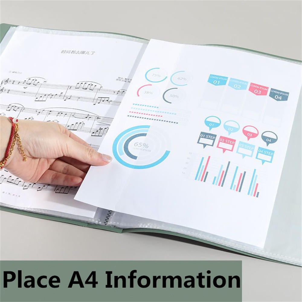 แฟ้มใส ขนาด a4 20 30 40 60 หน้า สําหรับใส่เอกสาร เครื่องเขียน สํานักงาน โรงเรียน - รูปที่ 3