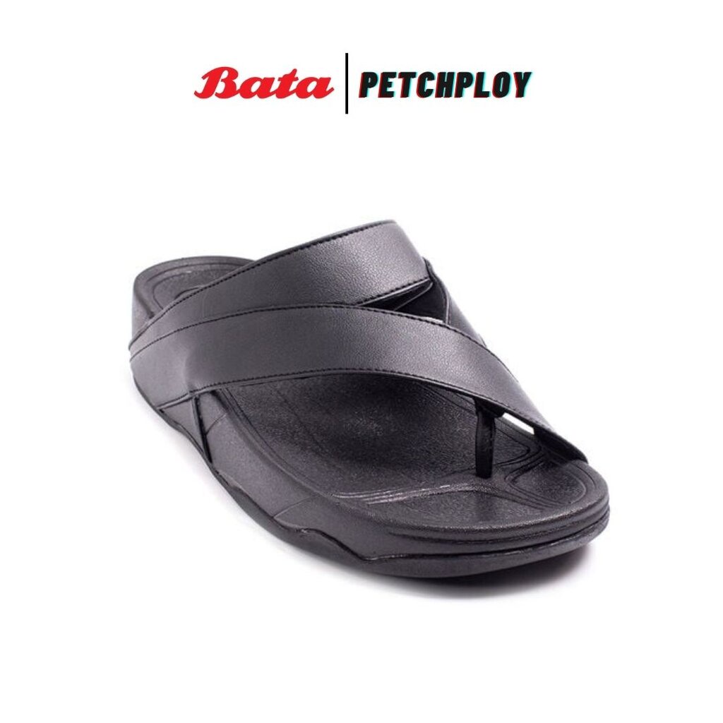 Bata Energy สีดำ รุ่น 6843 รองเท้าแตะลำลองแฟชั่น บาจาของแท้