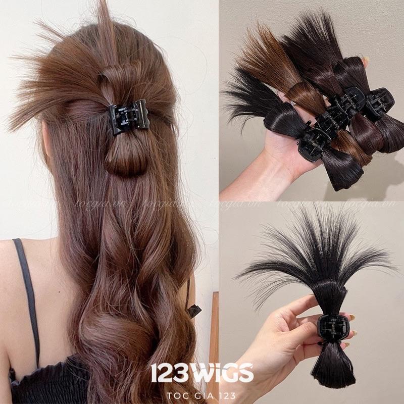 123WIGS - วิกผมซาลาเปาโบว์แฟชั่นสําหรับผู้หญิง SB1009