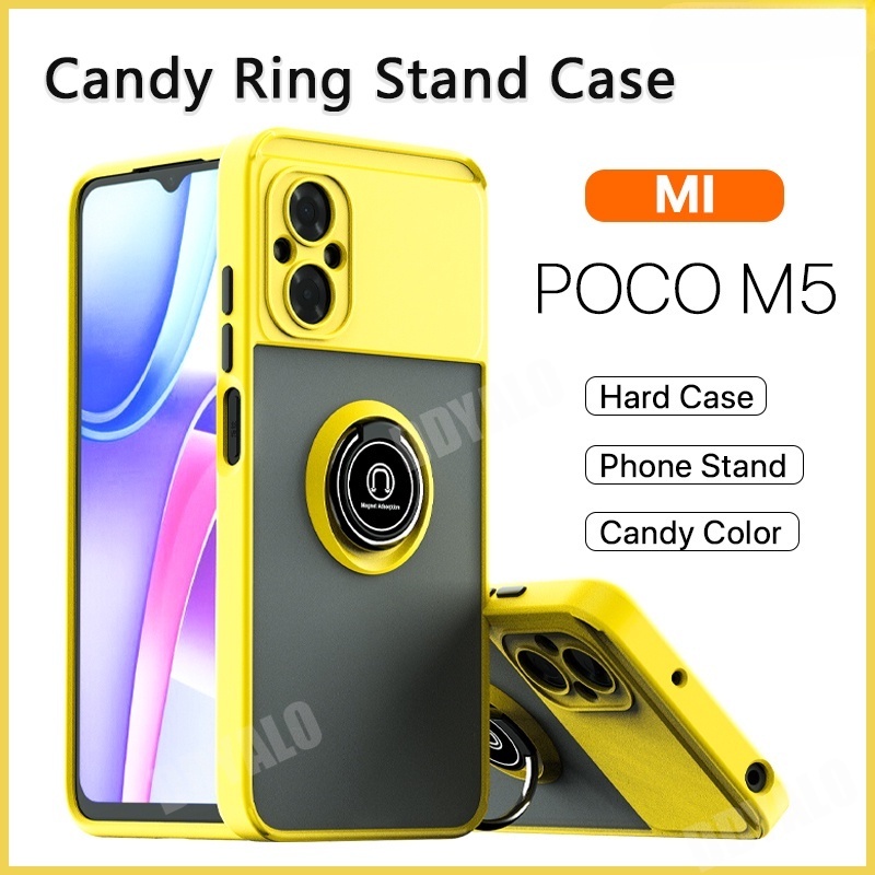 Poco M5 เคส poco m5s M4 Pro M3 Pro 5G เคสอะคริลิคแข็ง ขาตั้งแหวน กันกระแทก รองรับ ที่วางโทรศัพท์ในรถ