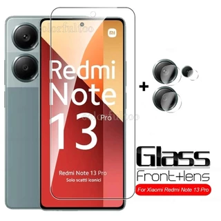 2in1 แก้วป้องกันฟิล์มสําหรับ Xiaomi Redmi หมายเหตุ 14 13 Pro Plus 13Pro + 14Pro + Note13Pro Note14Pro 4G 5G 9H HD ด้านหน้าโทรศัพท์ฟิล์มกระจกนิรภัยป้องกันหน้าจอกล้องด้านหลังเลนส์ฟิล์ม