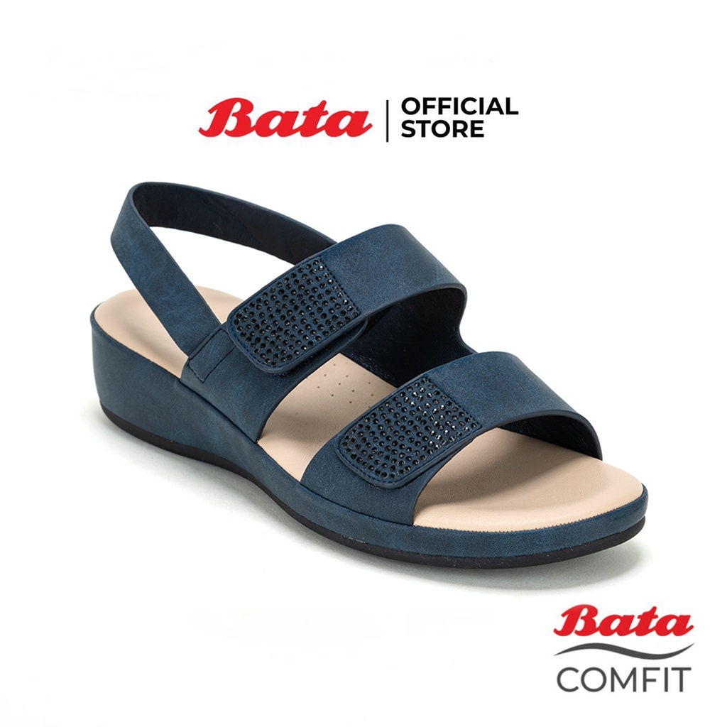 Bata บาจา Comfit รองเท้าเพื่อสุขภาพแบบสวมรัดส้น พร้อมเทคโนโลยีคุชชั่น รองรับน้ำหนักเท้า สำหรับผู้หญิง รุ่น ADRINA V.3 สีชมพู 6015129 สีน้ำเงินเข้ม 6019129