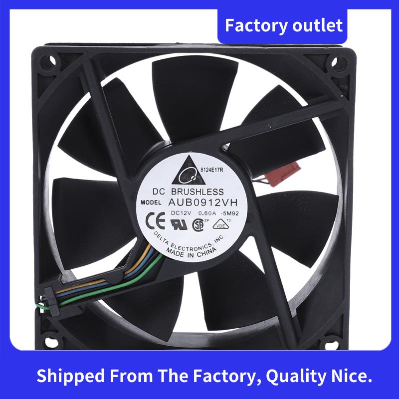 สีดำ 7 ใบ พัดลมระบายความร้อน CPU 90 x 90 x 25 มม. DC 12v 0.60 A 4-Pin COD